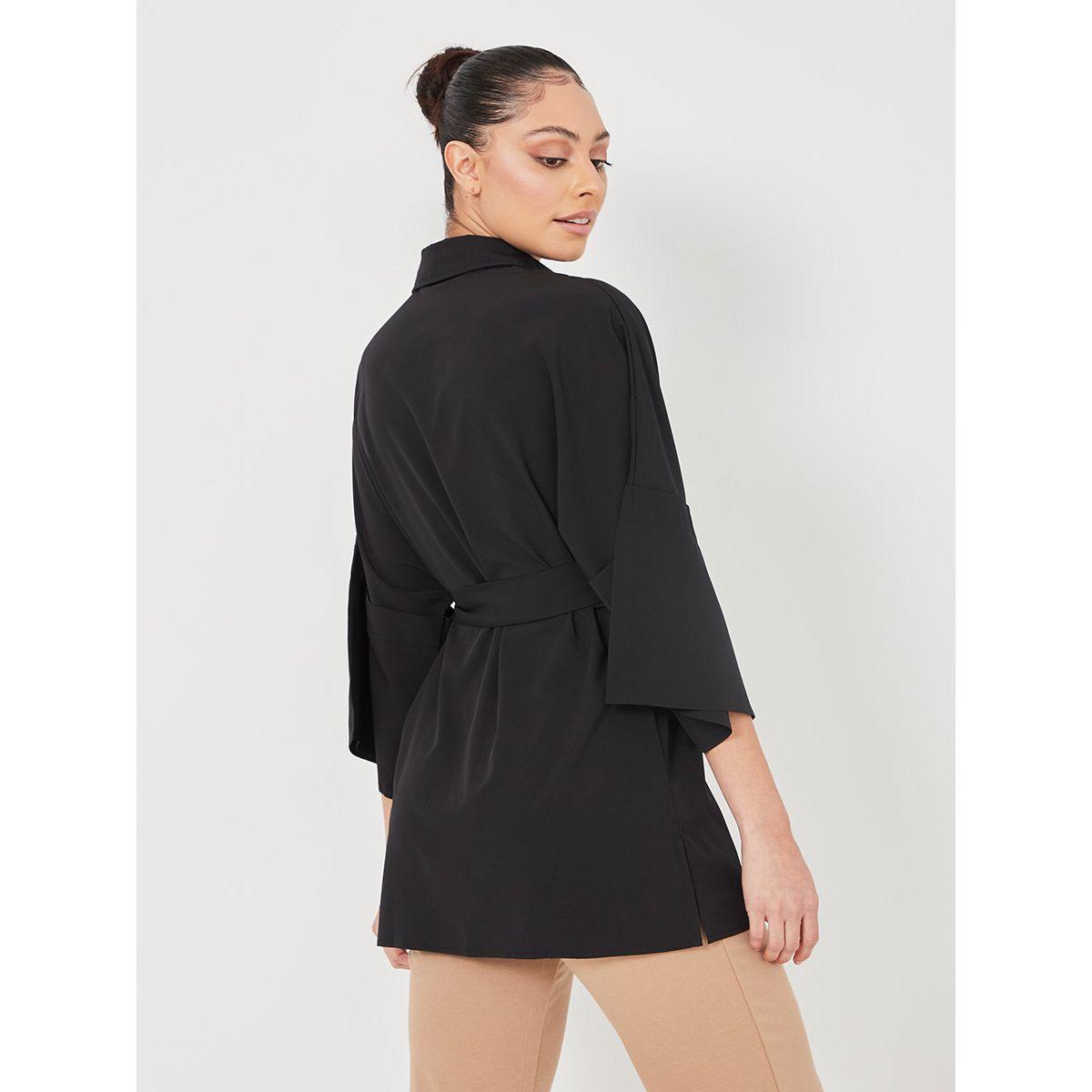 بلوزة طويلة برباط خصر-women-clothing-shirtsandblouses-shirts-image-4