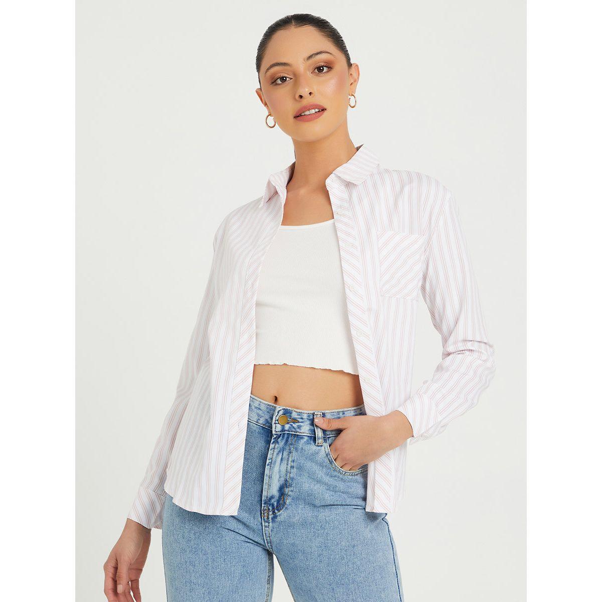 بلوزة بقصة عادية واكمام طويلة من ريد تايب-women-clothing-shirtsandblouses-shirts-image-1