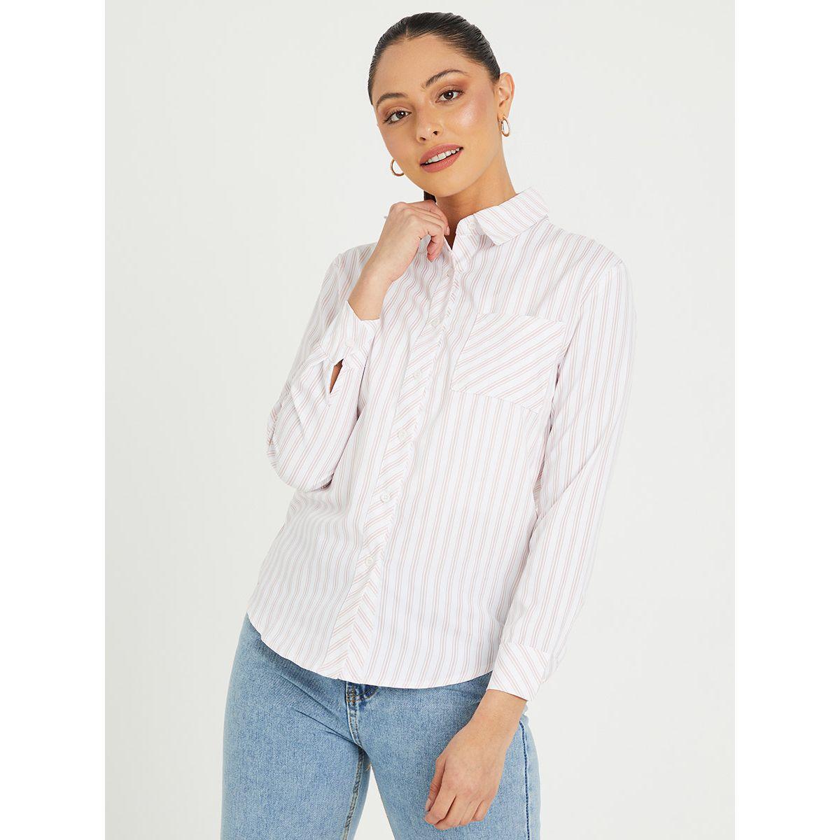 بلوزة بقصة عادية واكمام طويلة من ريد تايب-women-clothing-shirtsandblouses-shirts-image-3