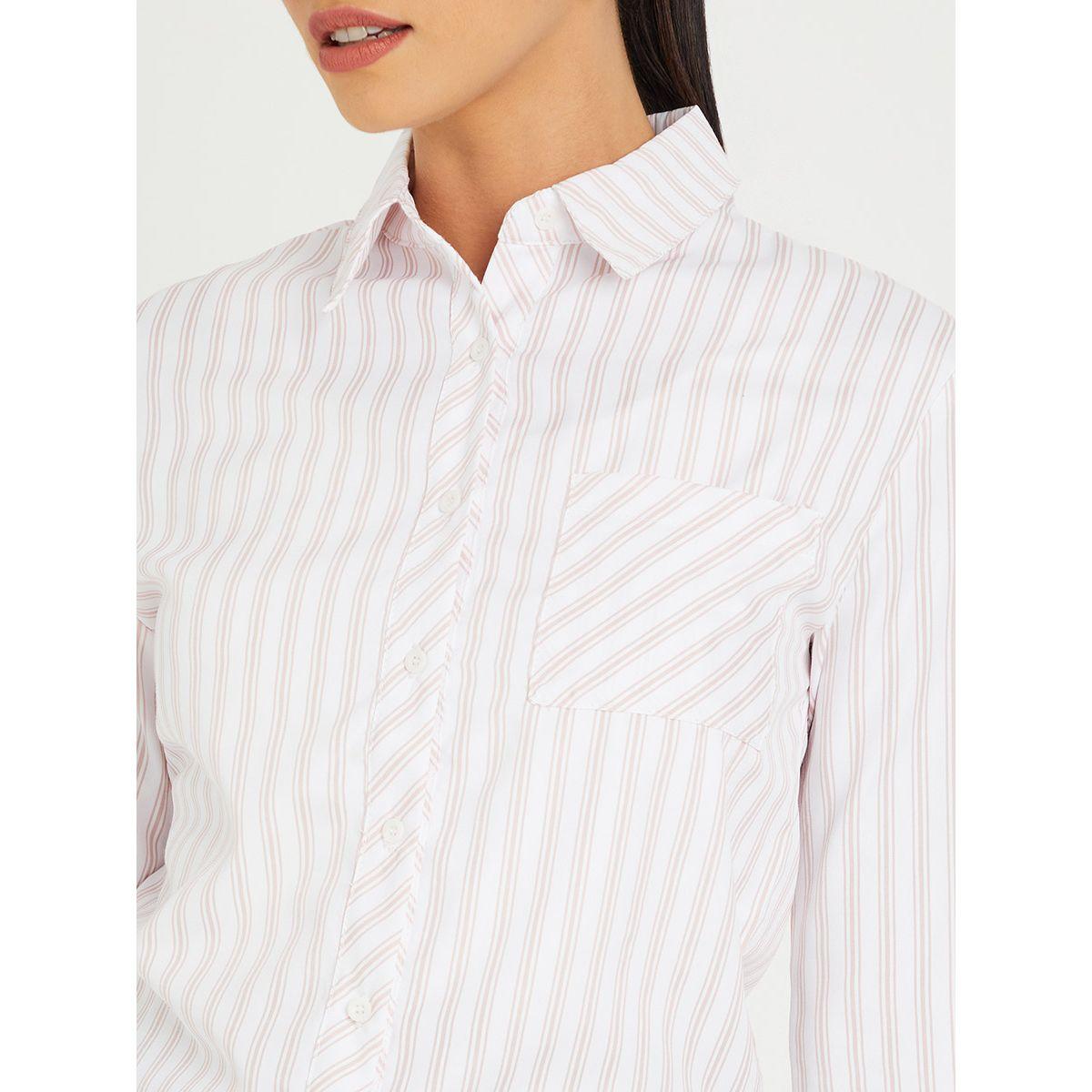 Styli Long Sleeves Striped Regular Fit Shirt with Pocket Detail-women-clothing-shirtsandblouses-shirts-image-4