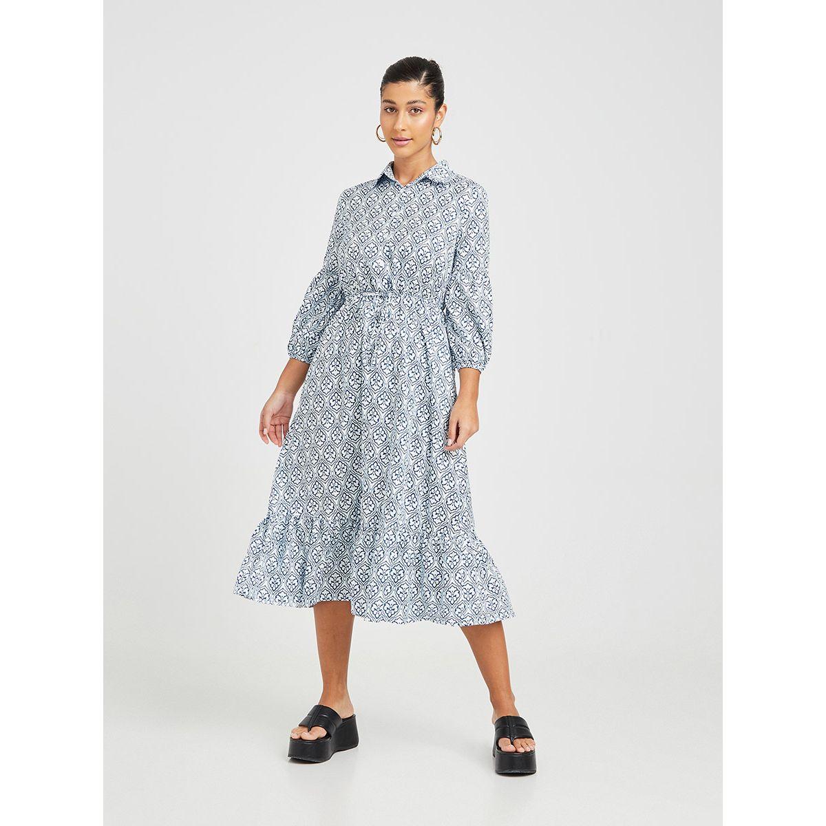 فستان ميدي بخصر مزموم من ريد تايب-women-clothing-dresses-image-2