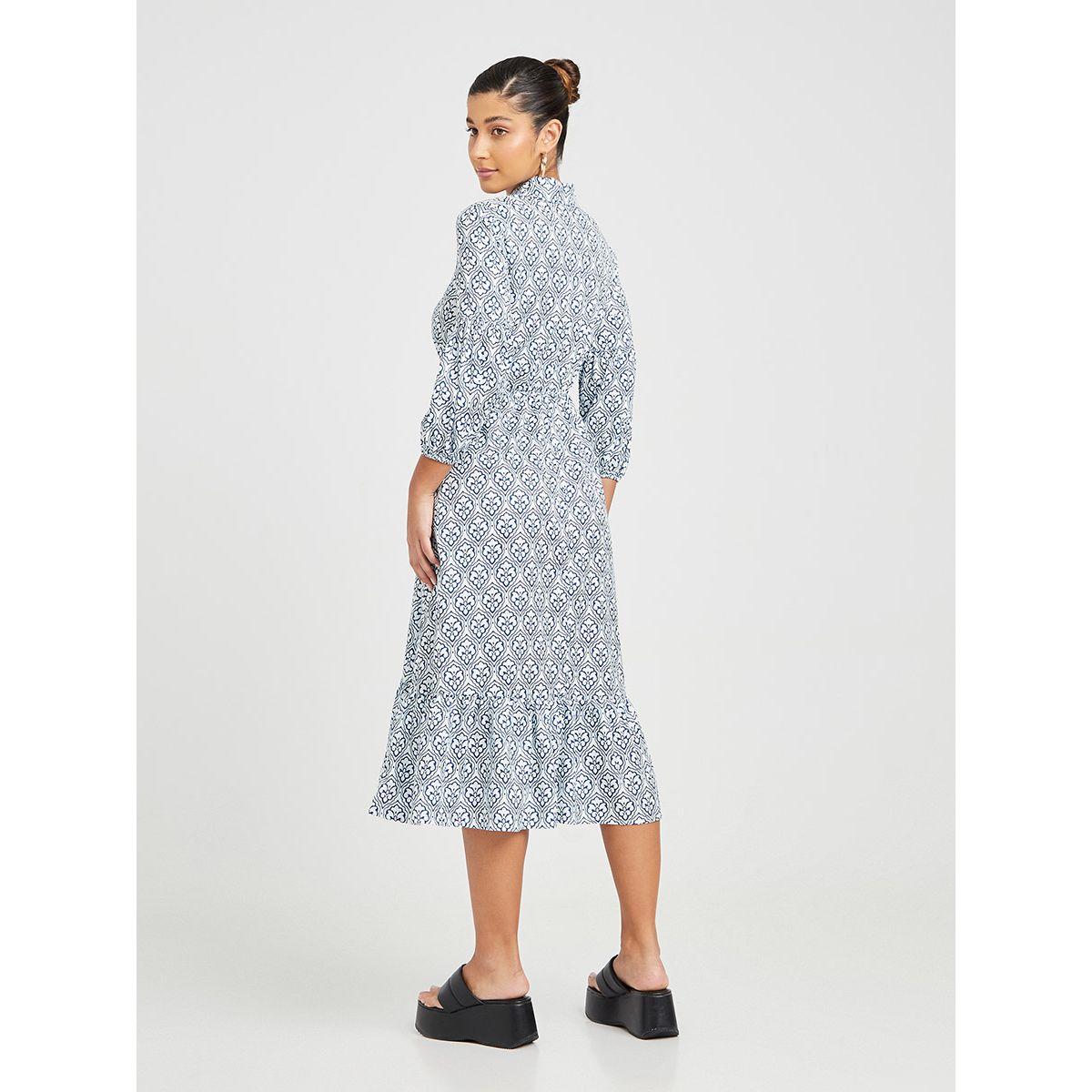 فستان ميدي بخصر مزموم من ريد تايب-women-clothing-dresses-image-4