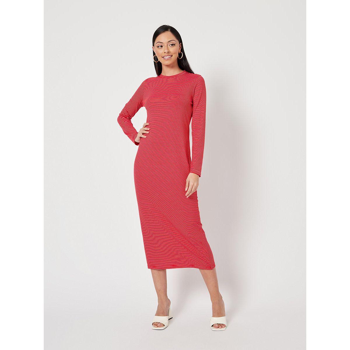 فستان ميدي باكمام طويلة من ريد تايب-women-clothing-dresses-image-1