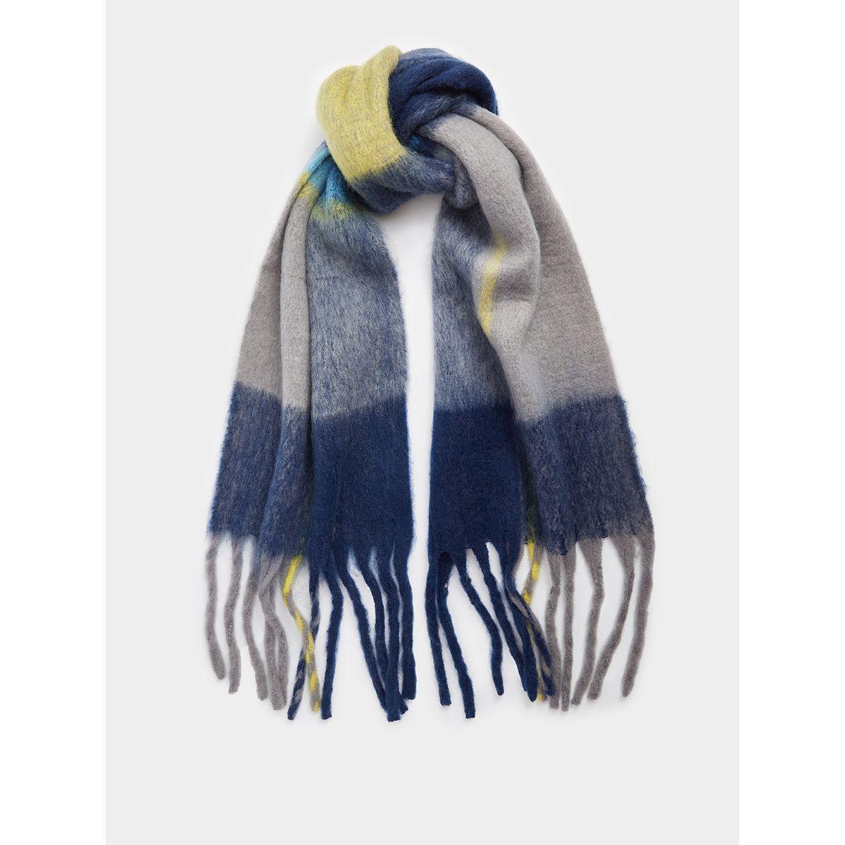 Styli Tassel Edge Checked Scarf-women-winterwear-scarves-image-1