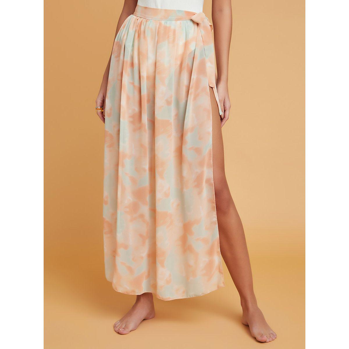 Styli Tie Side Printed Beach Maxi Skirt-women-clothing-swimandbeach-beach-beachwear-image-1