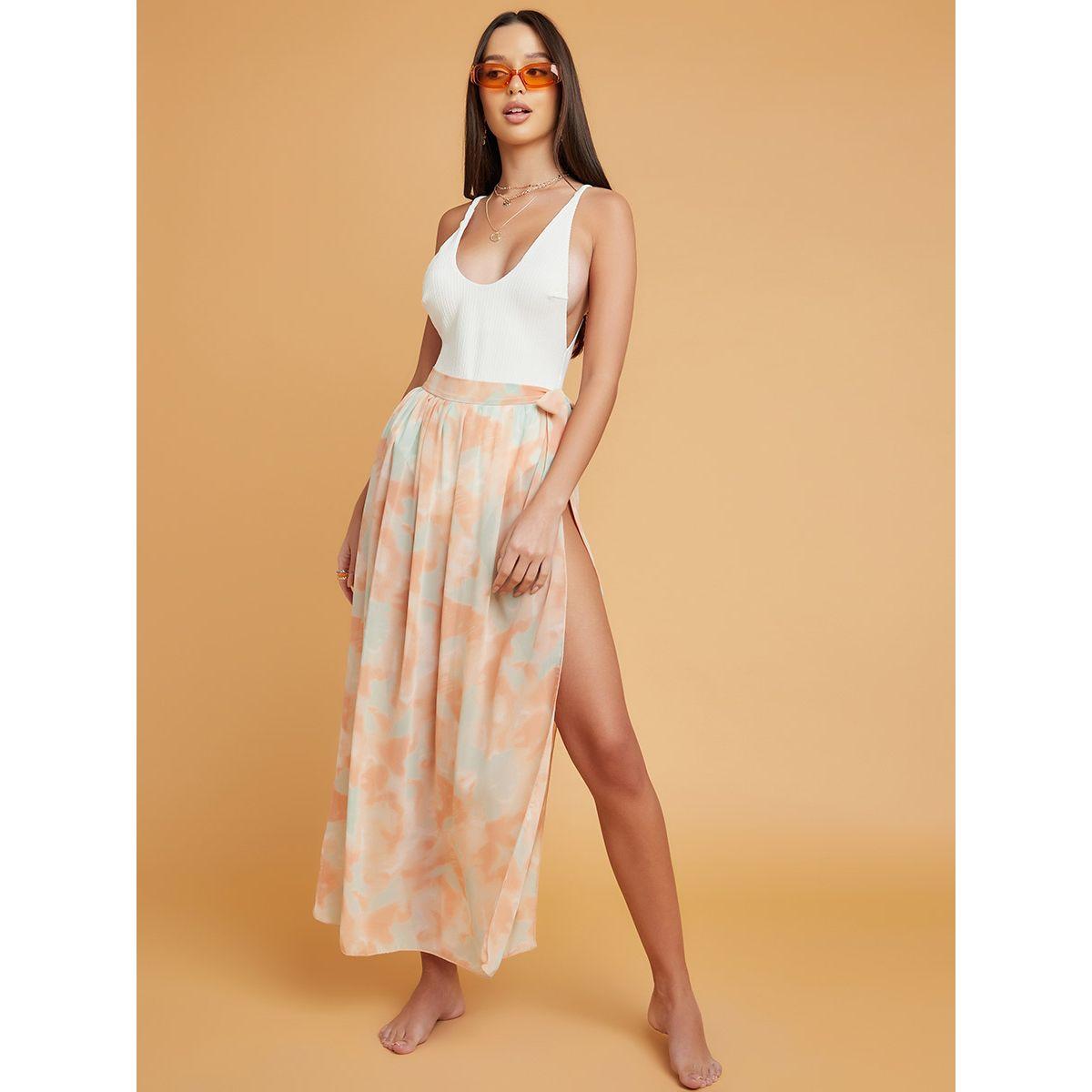 Styli Tie Side Printed Beach Maxi Skirt-women-clothing-swimandbeach-beach-beachwear-image-2