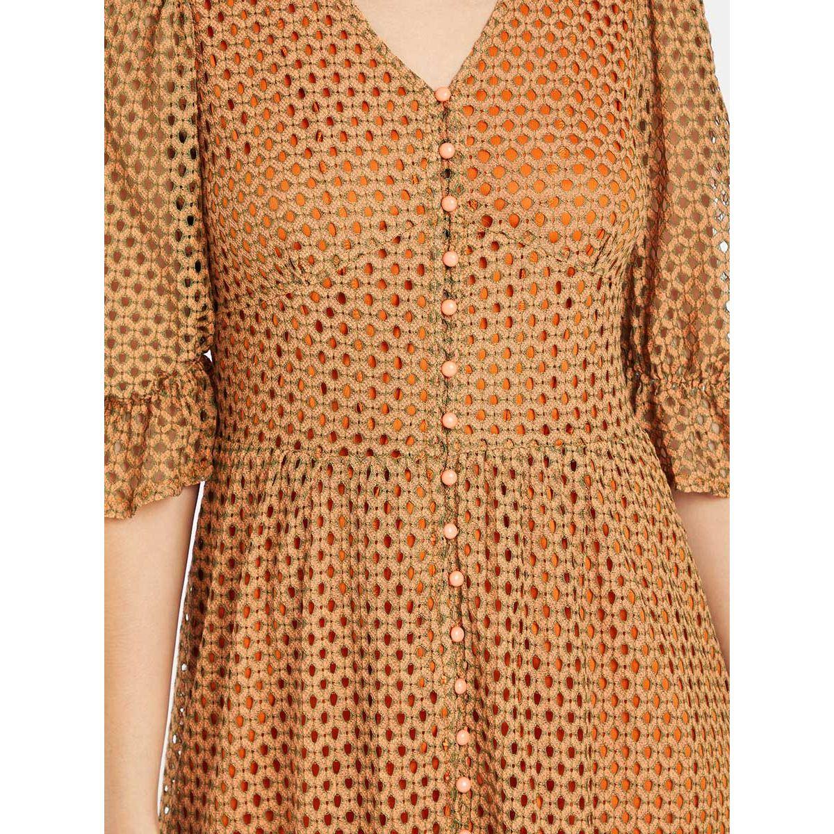 فستان ميدي بتفاصيل شبكية من ريد تايب-women-clothing-dresses-image-3