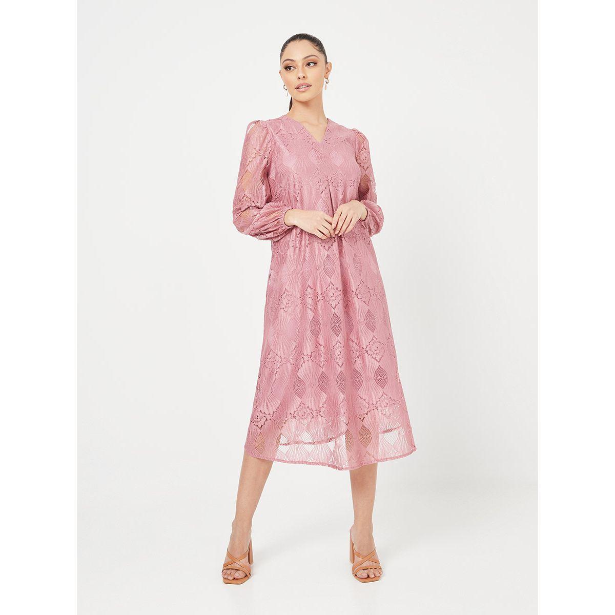 فستان ميدي بتداخلات دانتيل-women-clothing-dresses-image-2