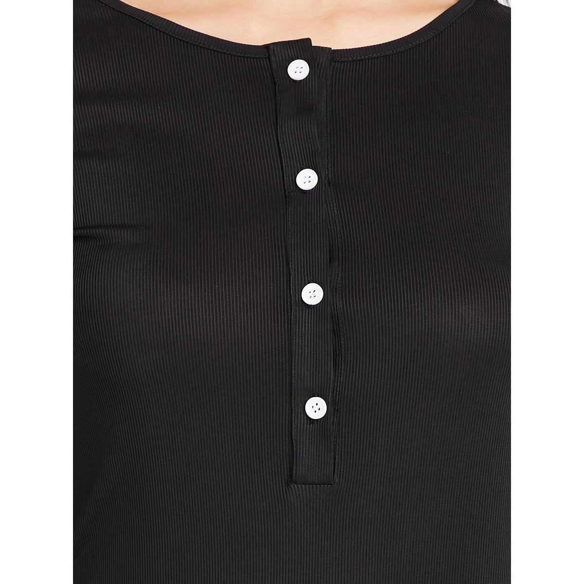 Styli Long Sleeves Knit Bodycon Midi Dress with Button Detail-women-clothing-dresses-image-3