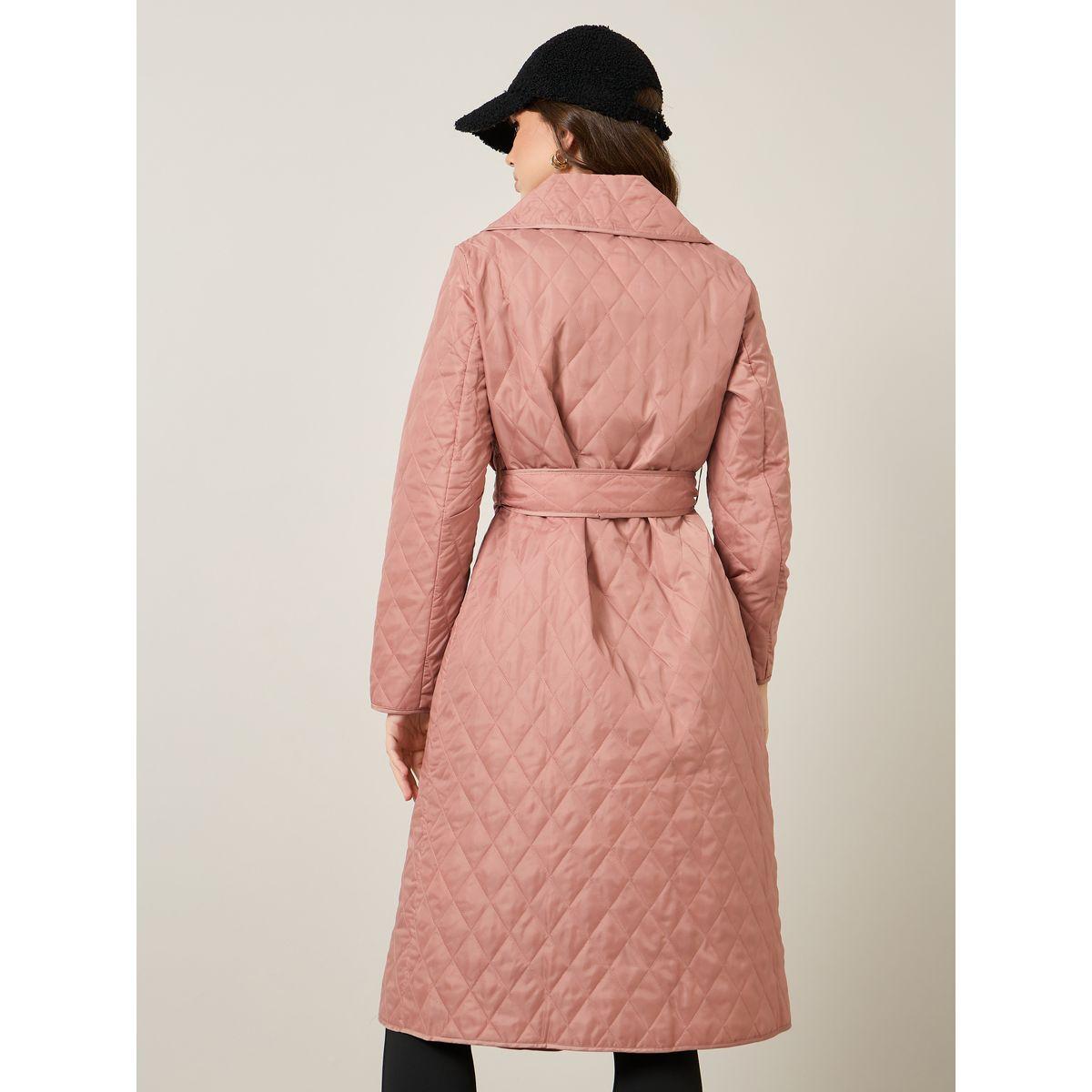 Styli Longline Quilted Coat with Self Belt-women-clothing-coatsandjackets-coats-image-5