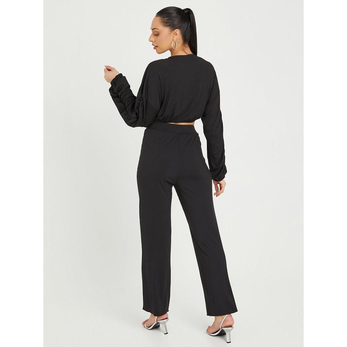 طقم منسق من ( بنطال + بلوزة قصيرة ) من ريد تايب-women-clothing-coordsets-image-5