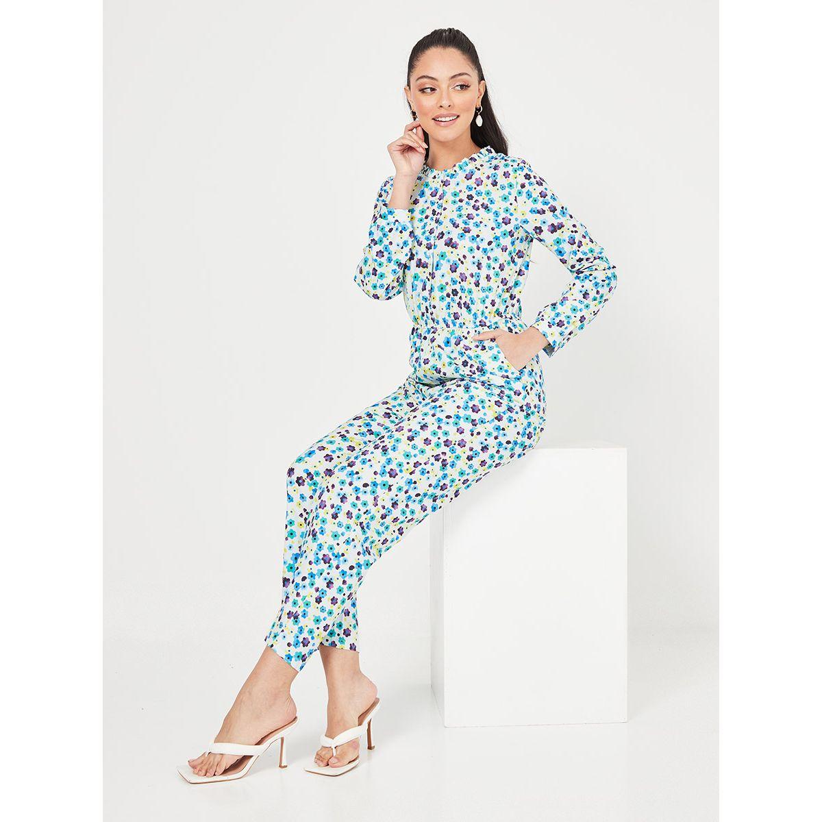 Styli Long Sleeves Floral Print Straight Leg Jumpsuit with Side Pocket-women-clothing-jumpsuits-image-1