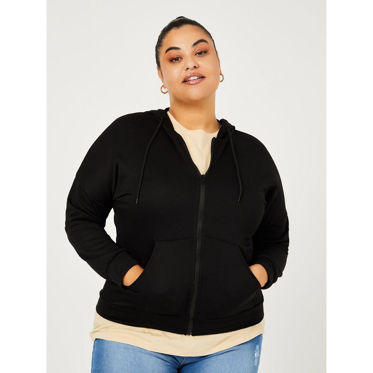 Styli Plus Zip Through Long Sleeves Hoodie-women-winterwear-hoodiesandsweatshirts-hoodies-image-1