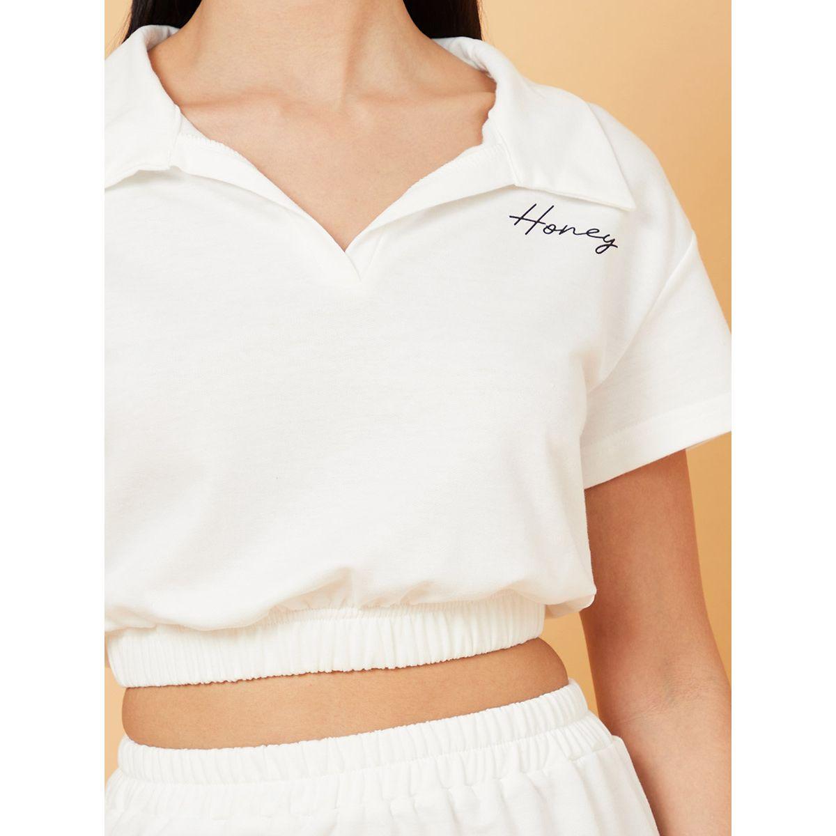 Styli Short Sleeves Slogan Print Crop Top and Mini Skirt Co-Ord Set-women-clothing-coordsets-image-3