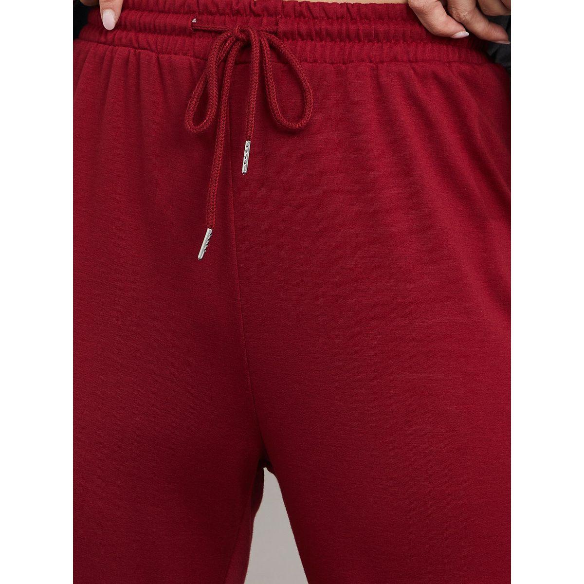 Styli Plain Straight Leg Cuffed Jogger-women-clothing-bottoms-joggers-image-3