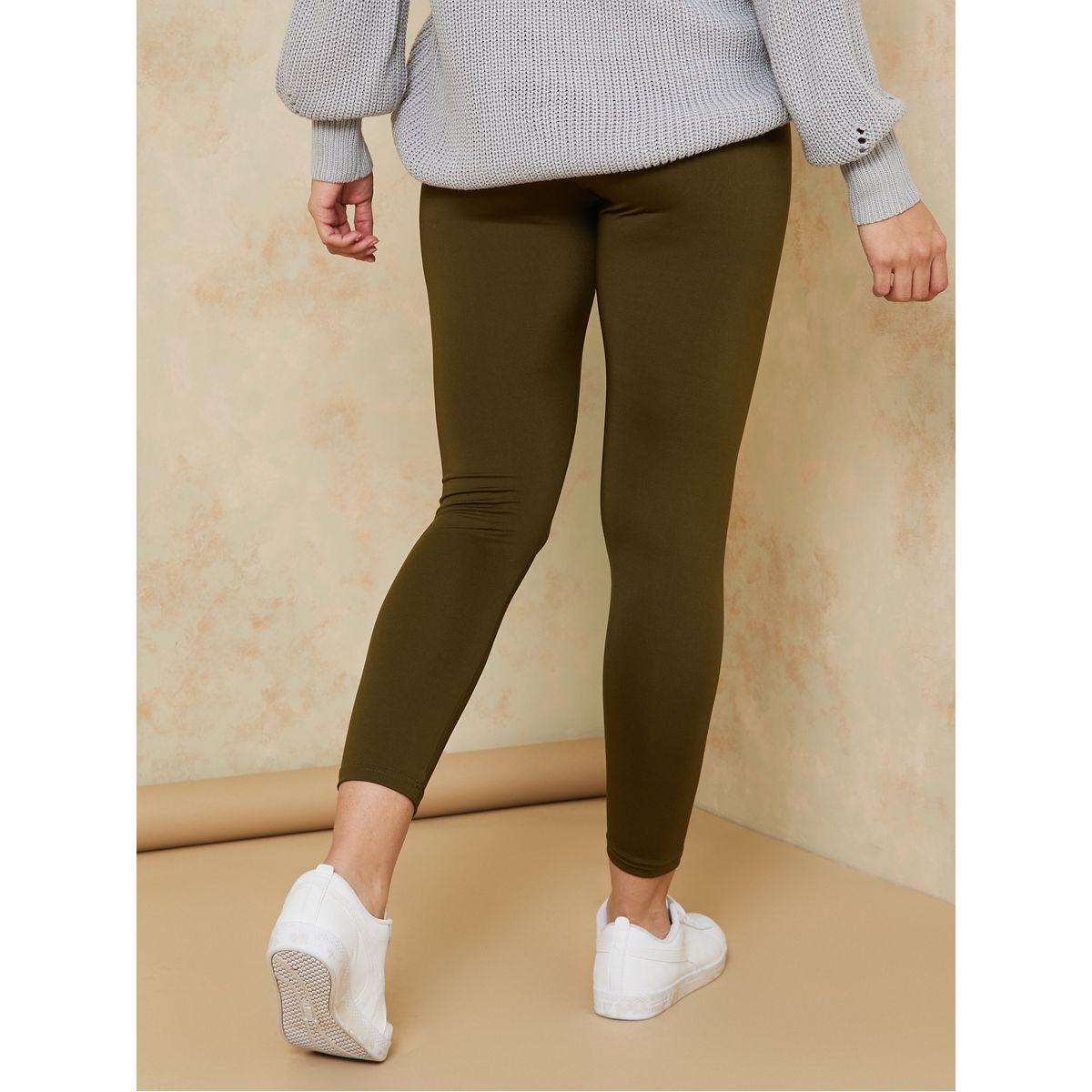 Styli Elastic Waistband Solid Crop Leggings-women-clothing-bottoms-leggings-image-4