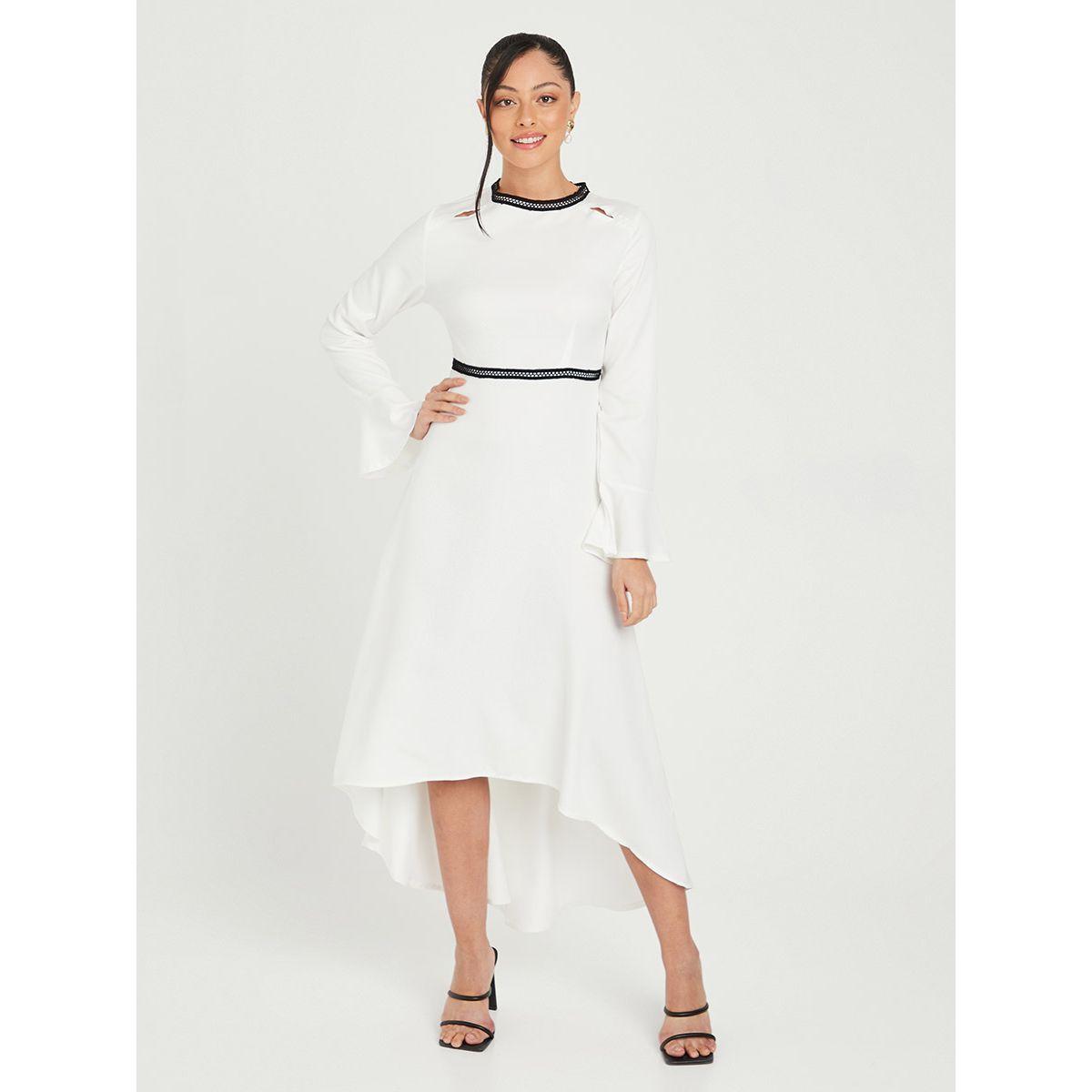 فستان ميدي بتداخلات كروشيه من ريد تايب-women-clothing-dresses-image-1