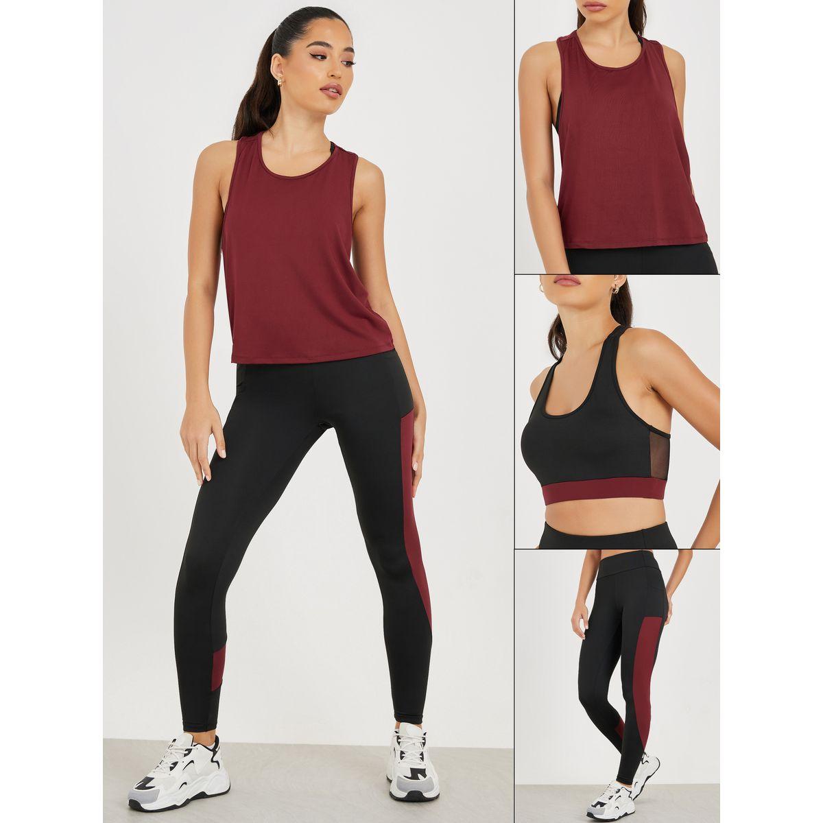 مجموعة من 3 ( ليقنز + فيست + صدرية )-sports-women-clothing-trackpantsandtracksuits-image-1