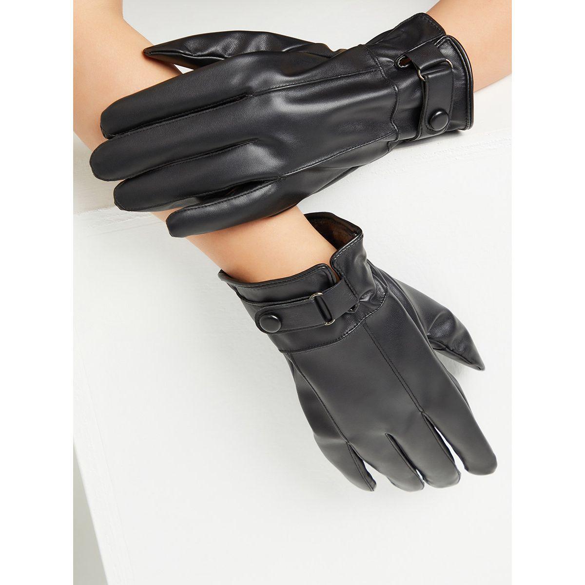 قفازات جلد عصرية-women-winterwear-gloves-image-2