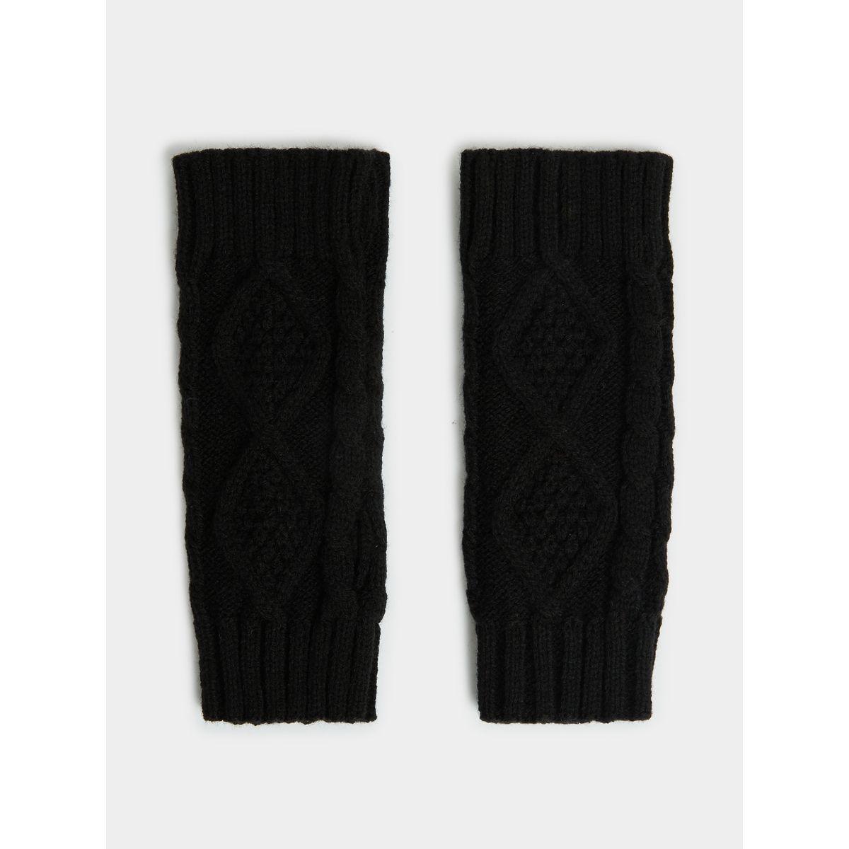 Styli Knitted Gloves with Thumbhole Insert-women-winterwear-gloves-image-4