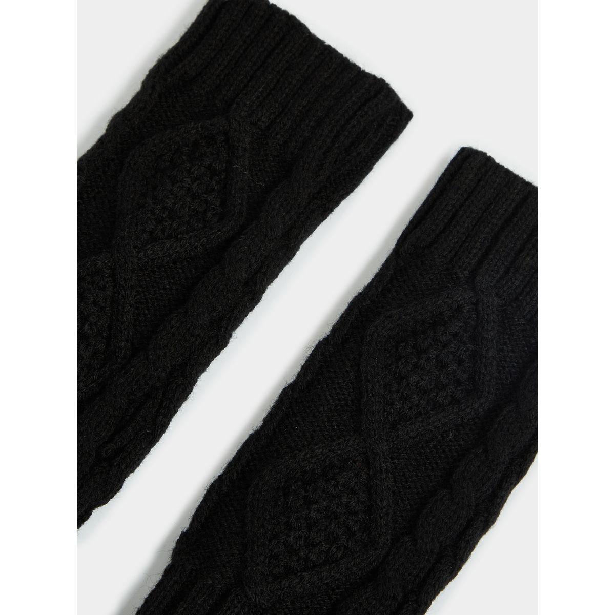 Styli Knitted Gloves with Thumbhole Insert-women-winterwear-gloves-image-5