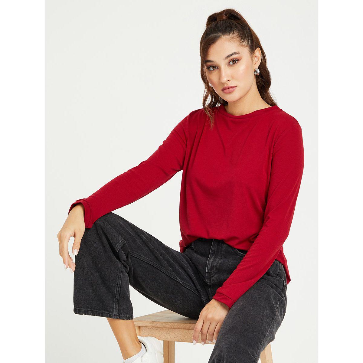 بلوزة محبوكة باكمام طويلة من ريد تايب-women-clothing-shirtsandblouses-blouses-image-1