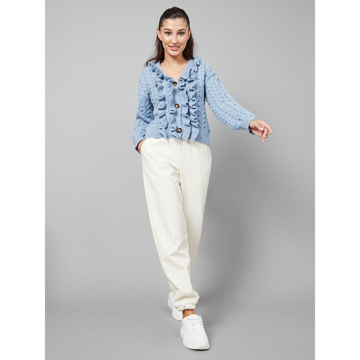 Styli Cable Knit Short Length Button Down Sweater-women-clothing-cardigansandjumpers-jumpers-image-2