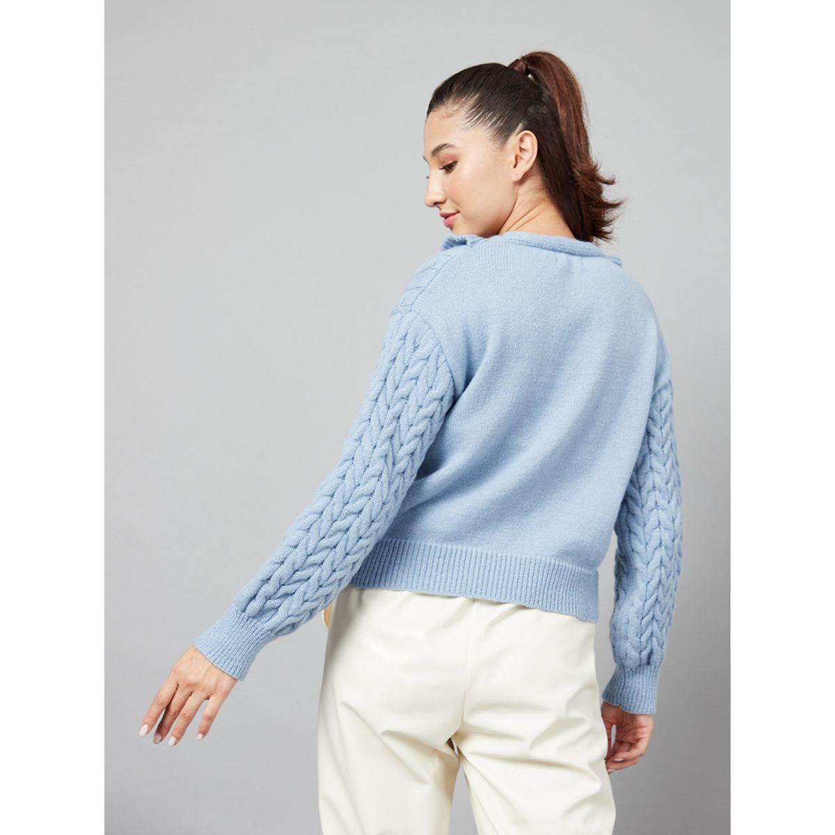 Styli Cable Knit Short Length Button Down Sweater-women-clothing-cardigansandjumpers-jumpers-image-4