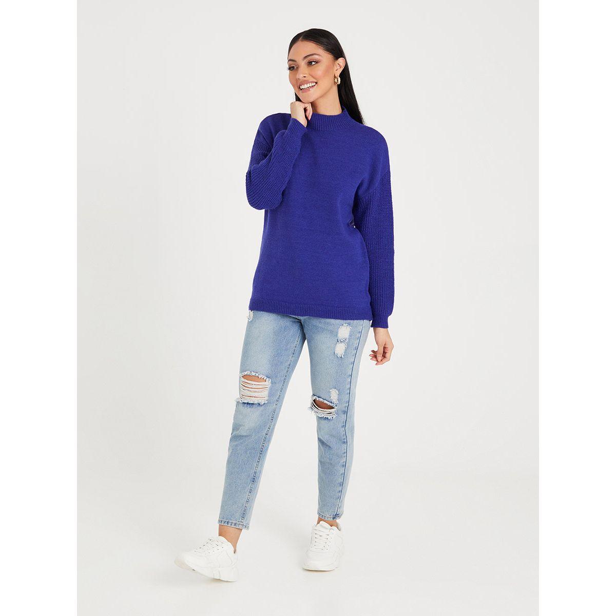 سويتر محبوك بياقة عالية من ستايلي-women-clothing-cardigansandjumpers-jumpers-image-2