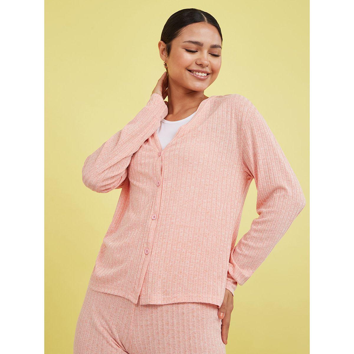 Styli Brushed Melange Wide Rib Cardigan and Trouser Lounge Set-women-clothing-coordsets-image-3