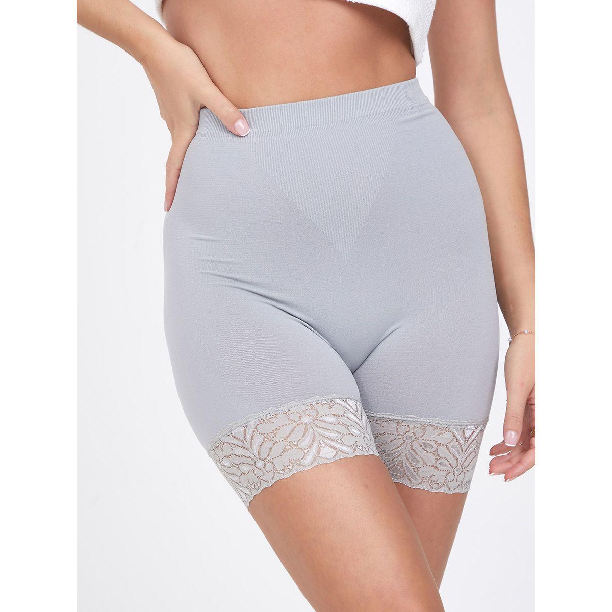 Styli Pack of 2 - Seamless Thigh Lace Trim Shorts-women-clothing-lingerie-panties-image-3
