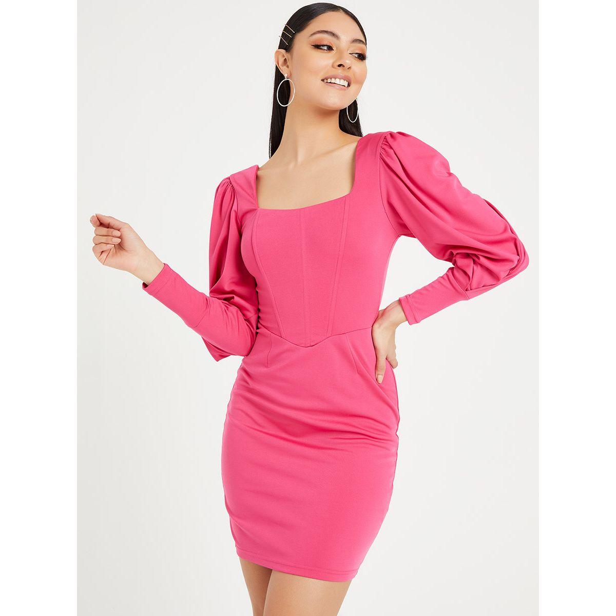 فستان قصير باكمام طويلة من ريد تايب-women-clothing-dresses-image-1