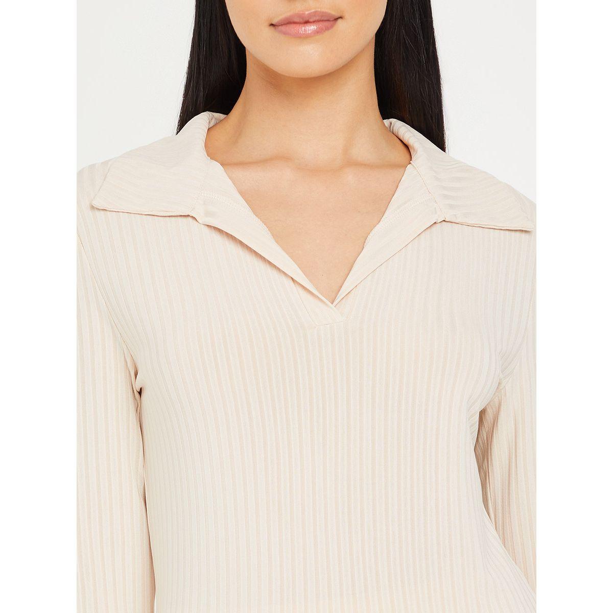 Styli Supersoft Rib Long Sleeves Shirt and Straight Leg Trouser Lounge Set-women-clothing-coordsets-image-3