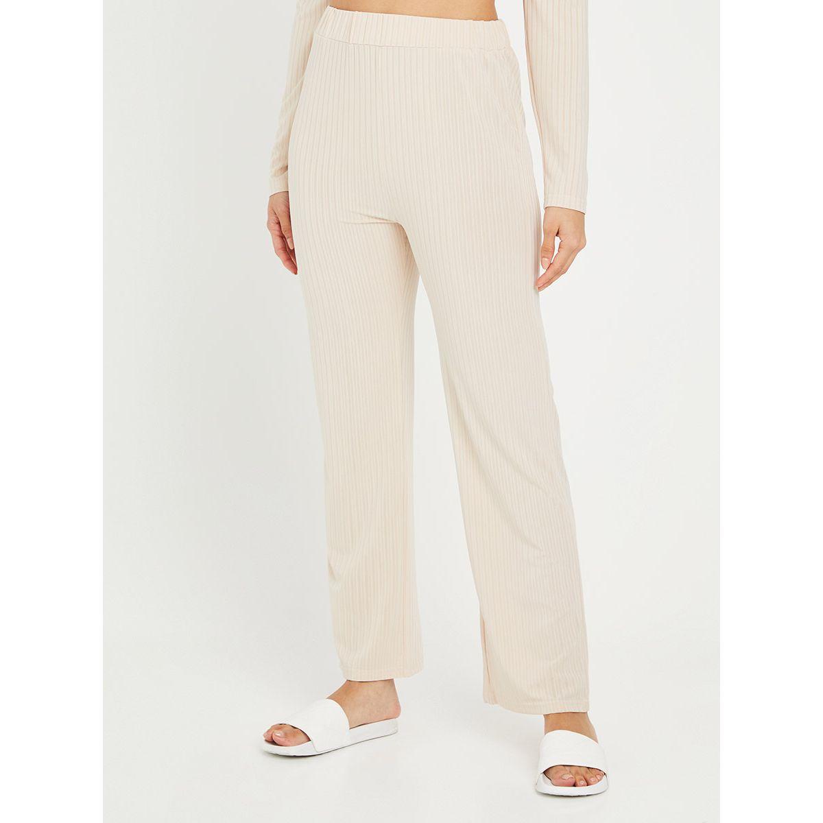 Styli Supersoft Rib Long Sleeves Shirt and Straight Leg Trouser Lounge Set-women-clothing-coordsets-image-4