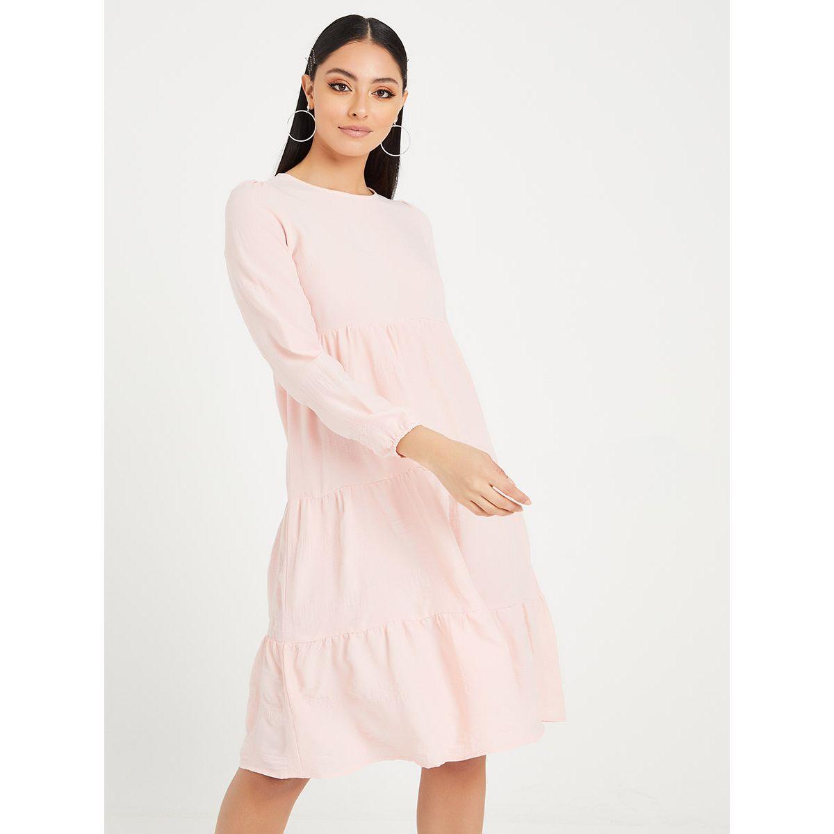 فستان بياقة دائرية واكمام طويلة من ريد تايب-women-clothing-dresses-image-2
