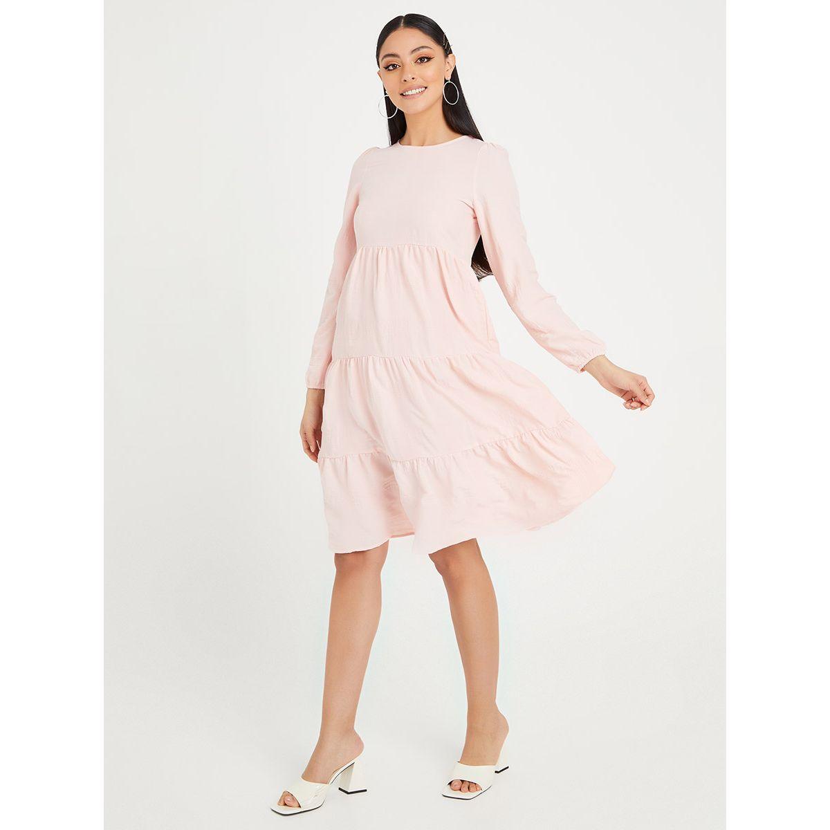 فستان بياقة دائرية واكمام طويلة من ريد تايب-women-clothing-dresses-image-3