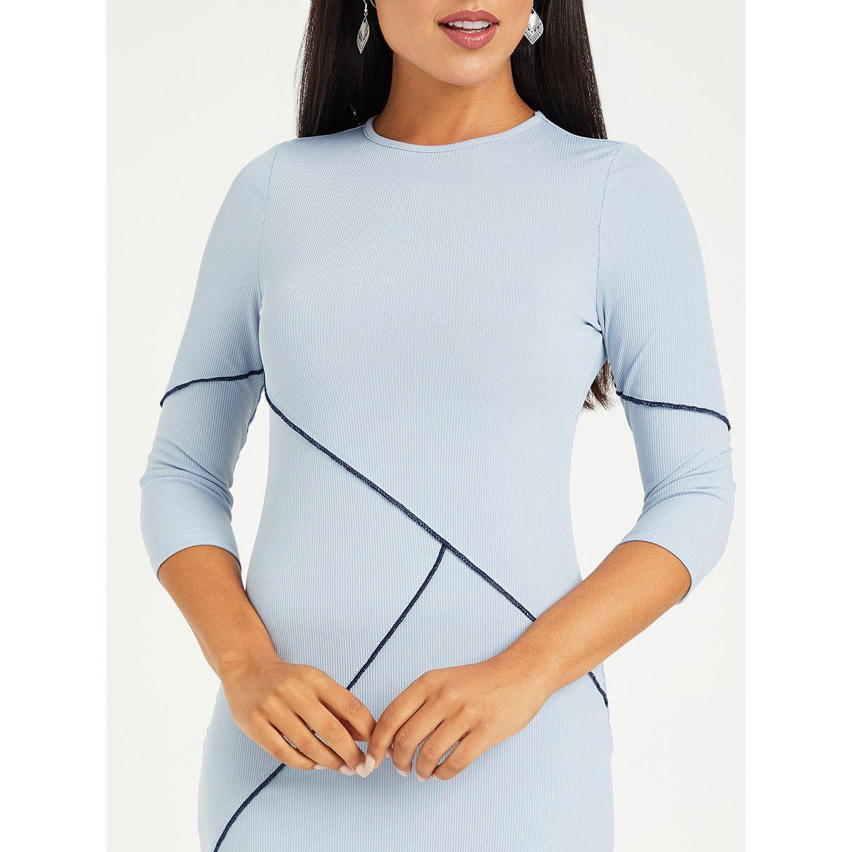 فستان ميدي مضلع مزين بحزوز من ريد تايب-women-clothing-dresses-image-2