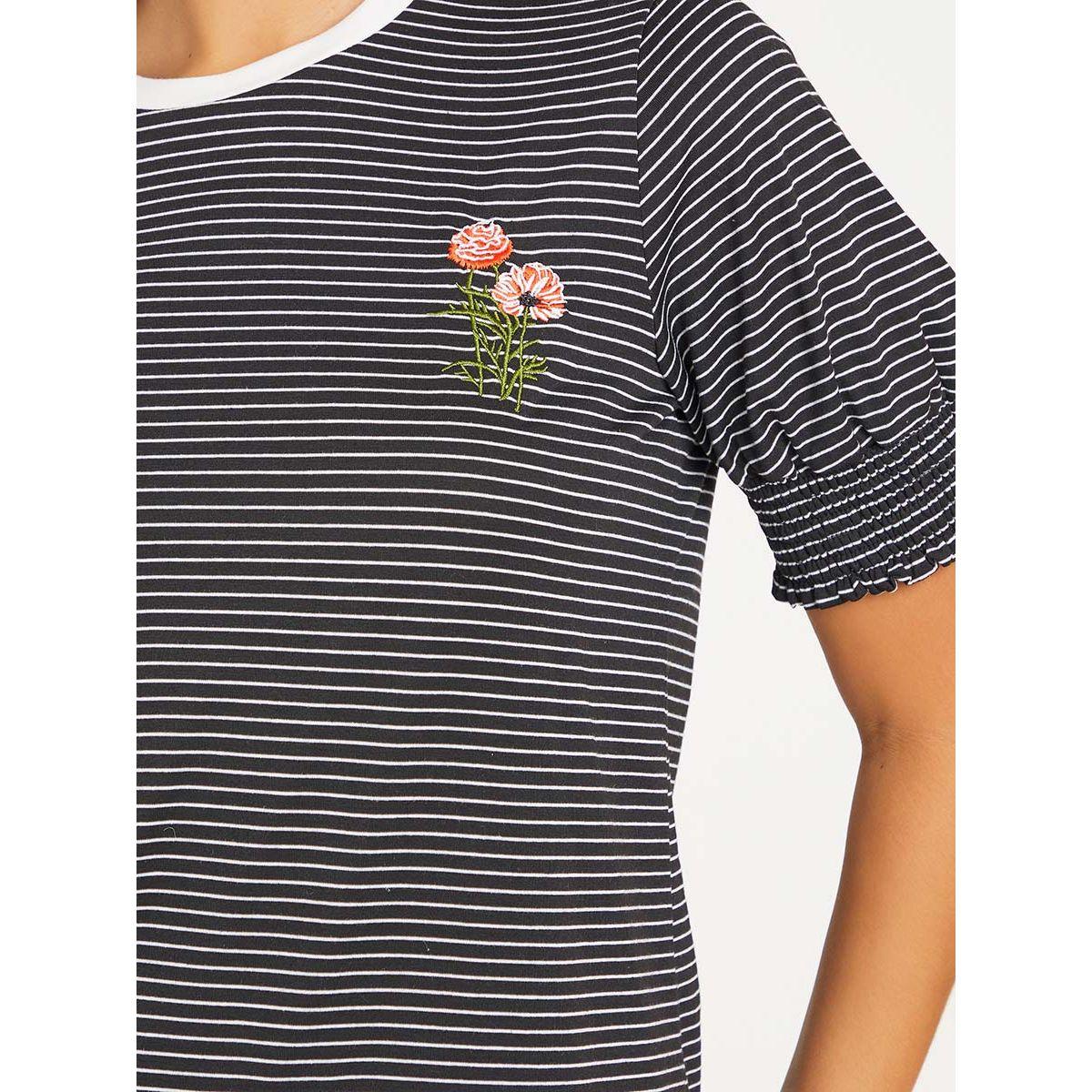 تيشيرت مخطط بقصة عادية من ريد تايب-women-clothing-tshirts-image-4