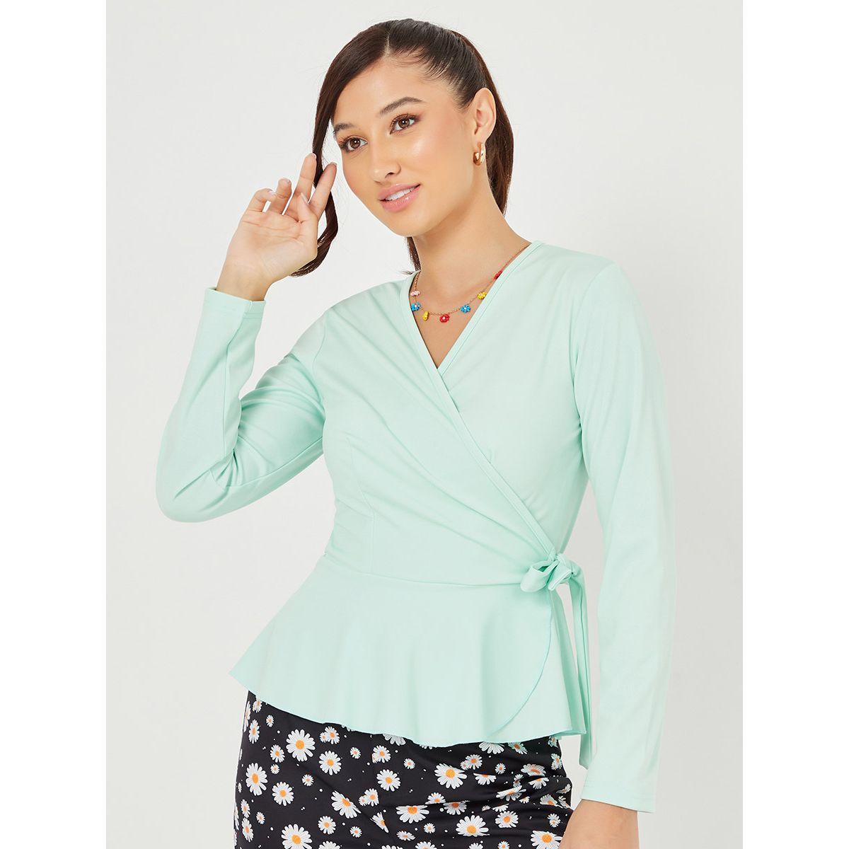 Styli Long Sleeves Wrap Top-women-clothing-shirtsandblouses-blouses-image-1