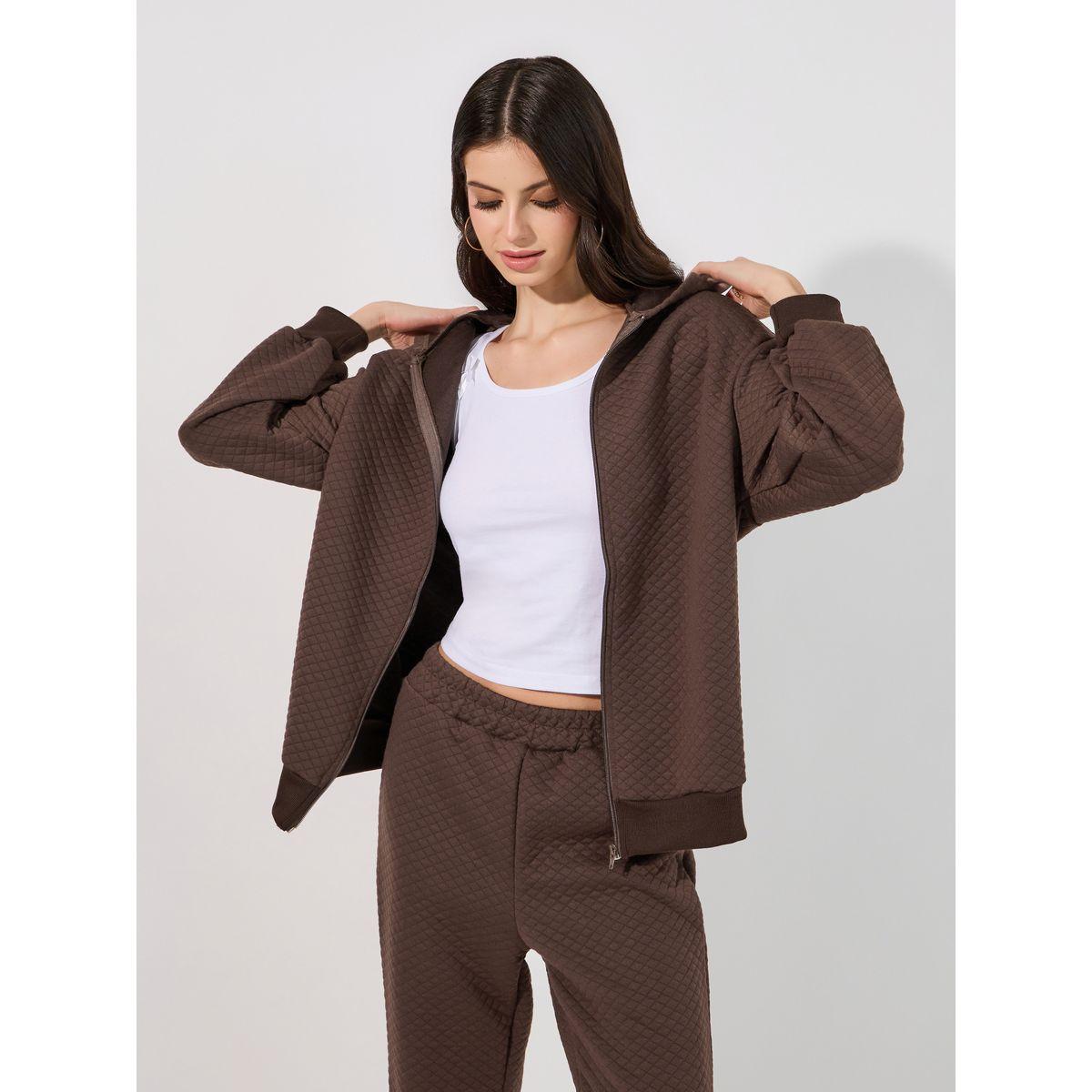 طقم منسق من جوغر مع جاكيت بياقة هودي-women-clothing-coordsets-image-2