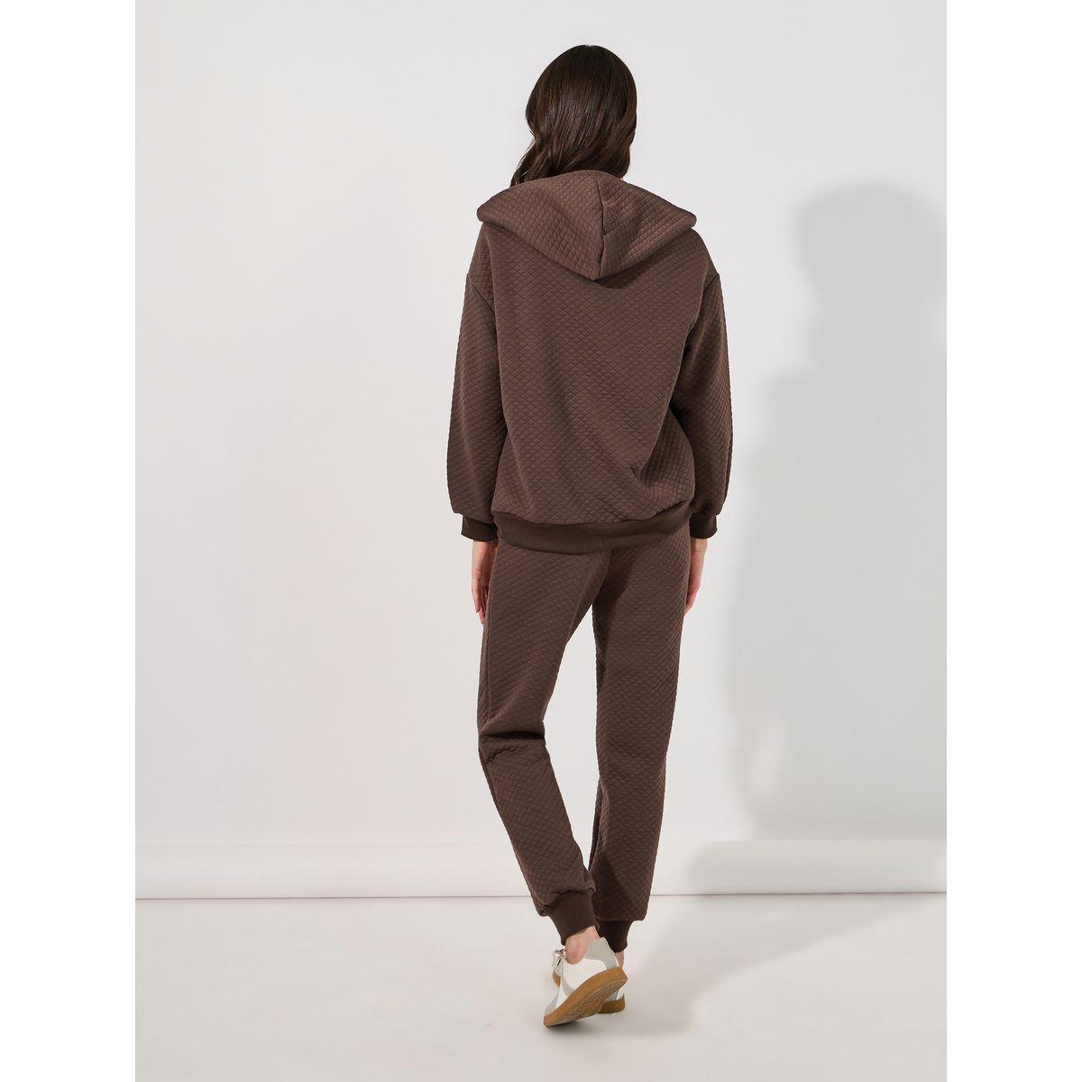 طقم منسق من جوغر مع جاكيت بياقة هودي-women-clothing-coordsets-image-6