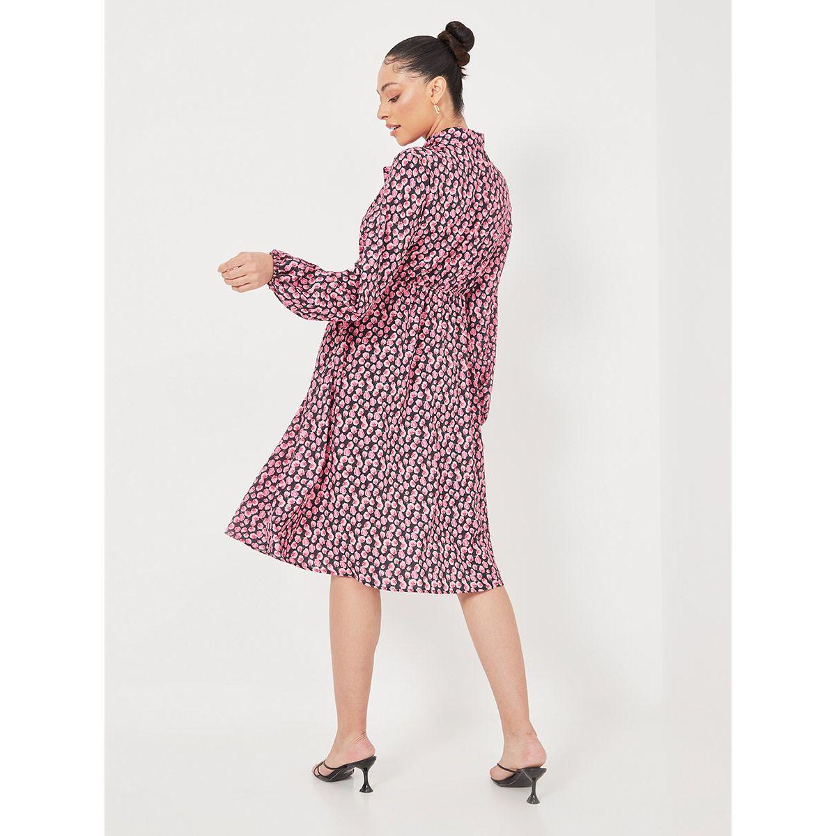 فستان ميدي مطبع بزهور من ريد تايب-women-clothing-dresses-image-4