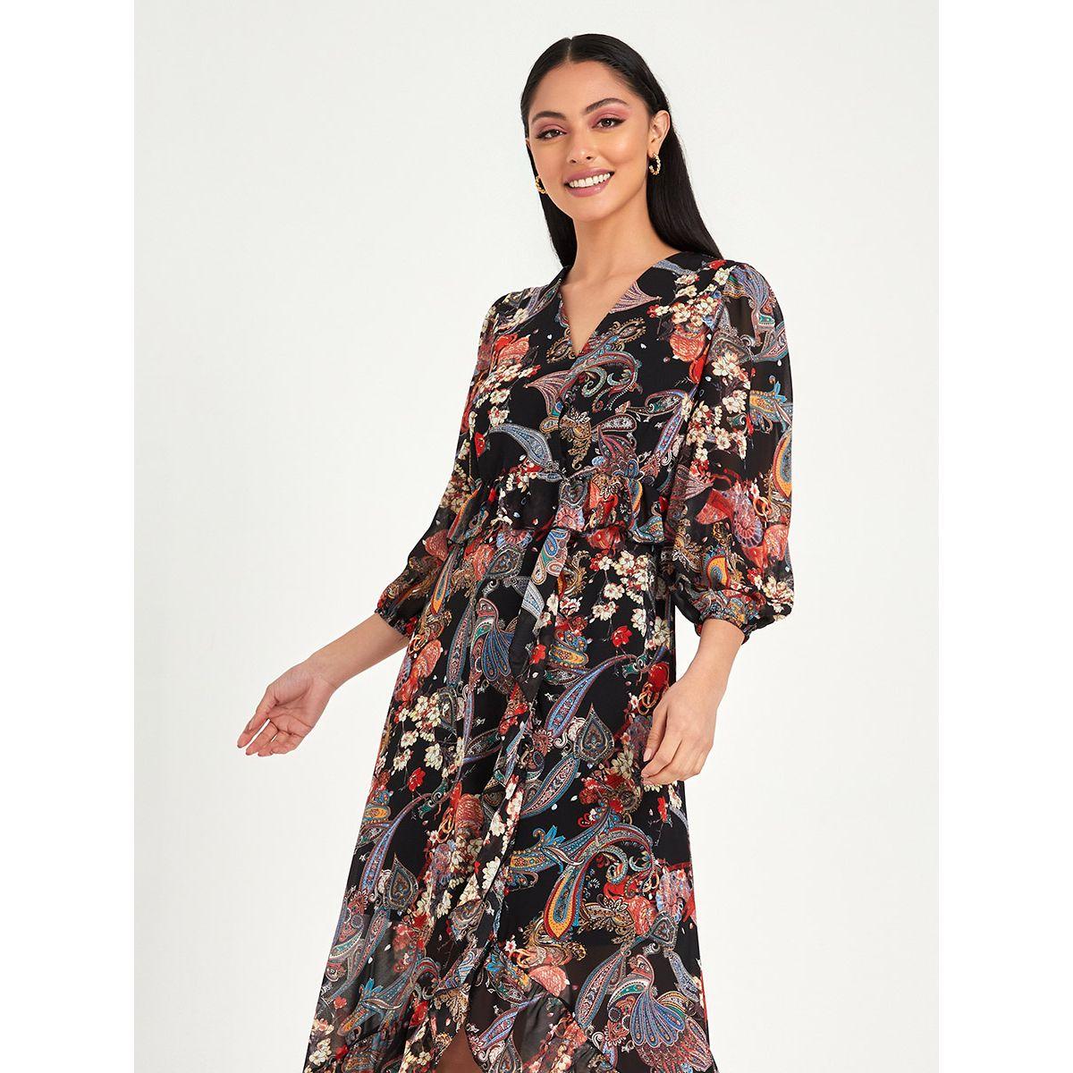 فستان ميدي مطبع بطبعة بيزلي من ريد تايب-women-clothing-dresses-image-2
