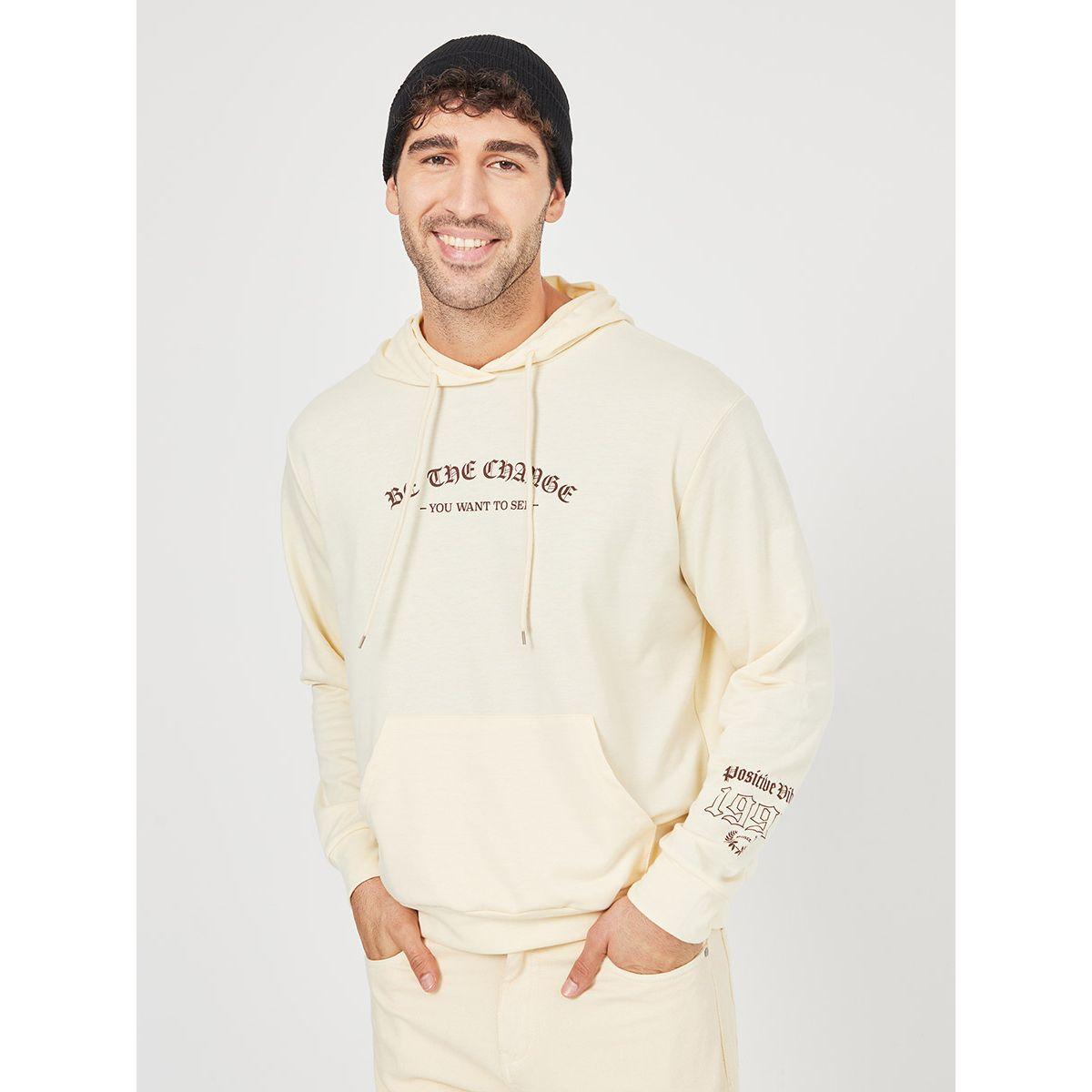 Styli Slogan Graphic Hoodie with Cuff Ribbed Detail-men-winterwear-hoodiesandsweatshirts-image-2