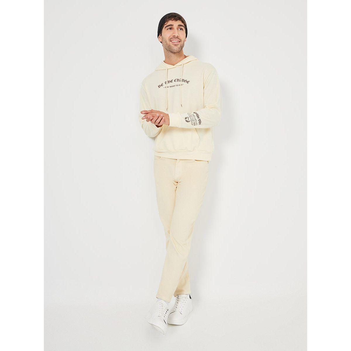 Styli Slogan Graphic Hoodie with Cuff Ribbed Detail-men-winterwear-hoodiesandsweatshirts-image-4