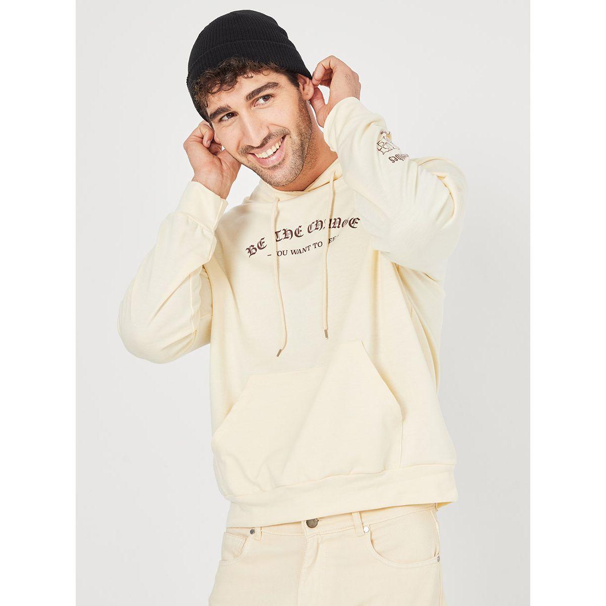 Styli Slogan Graphic Hoodie with Cuff Ribbed Detail-men-winterwear-hoodiesandsweatshirts-image-9