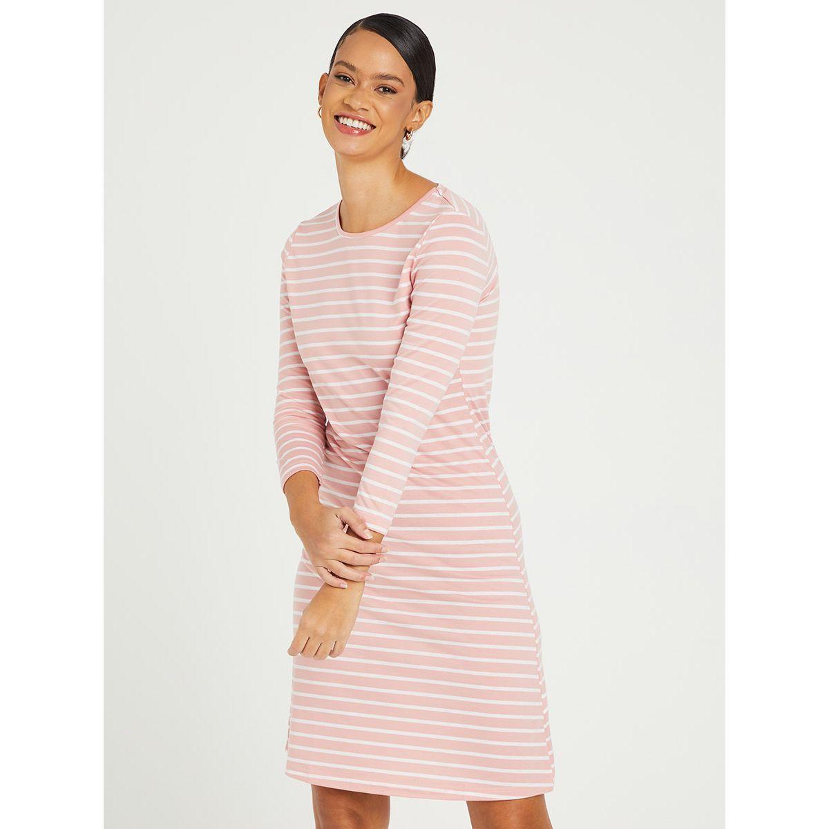 فستان مخطط بياقة دائرية من ريد تايب-women-clothing-dresses-image-2