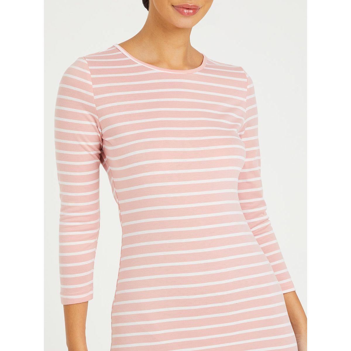 فستان مخطط بياقة دائرية من ريد تايب-women-clothing-dresses-image-3