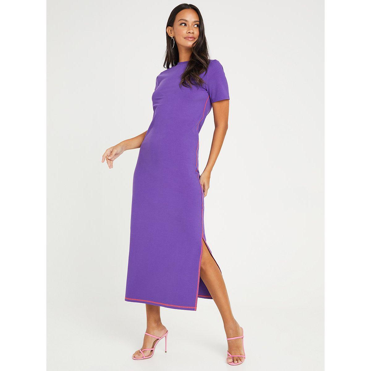 Styli Short Sleeves Round Neck T-shirt Maxi Dress-women-clothing-dresses-image-3
