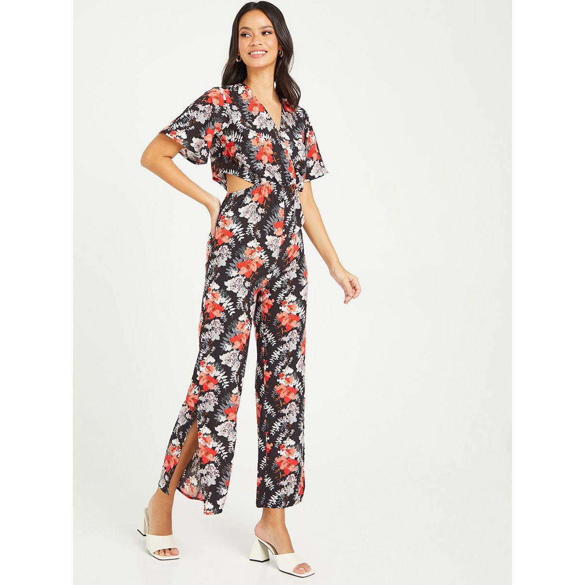 جمبسوت مزين بفتحات ومطبع بزهور من ريد تايب-women-clothing-jumpsuits-image-1